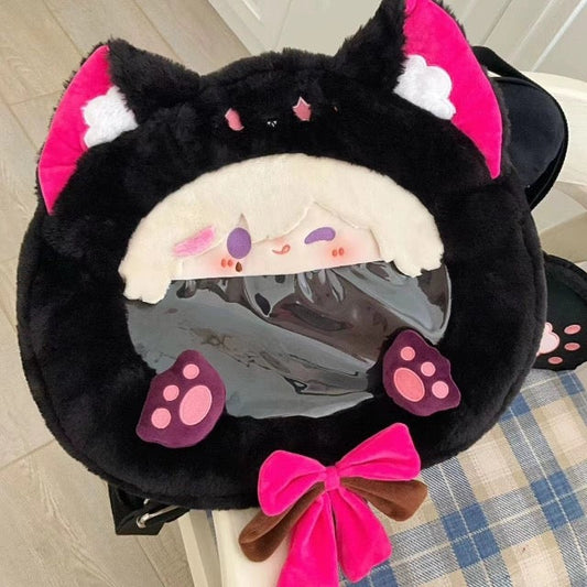 Genshin Impact Lyney Backpack - Lyney Inspired Anime Bag Cotton PVC 35x37CM