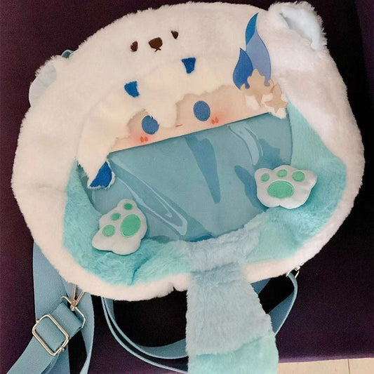 Genshin Impact Neuvillette Plush Corssbody Bag Backpack