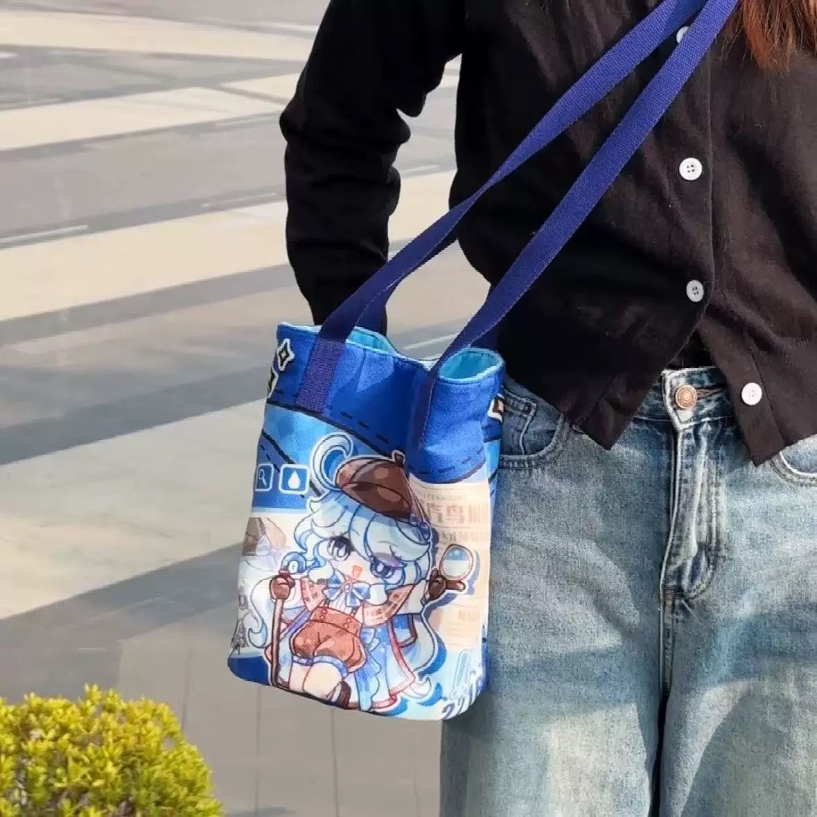 Genshin Impact Fanart Furina Neuvillette Crossbody Bag