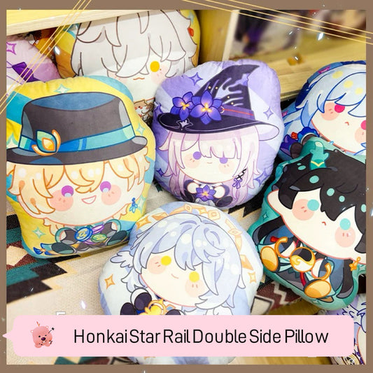 Honkai: Star Rail Double-Sided Plush Pillow – 38CM Stuffed Cushion | HSR Merch (9 Styles)