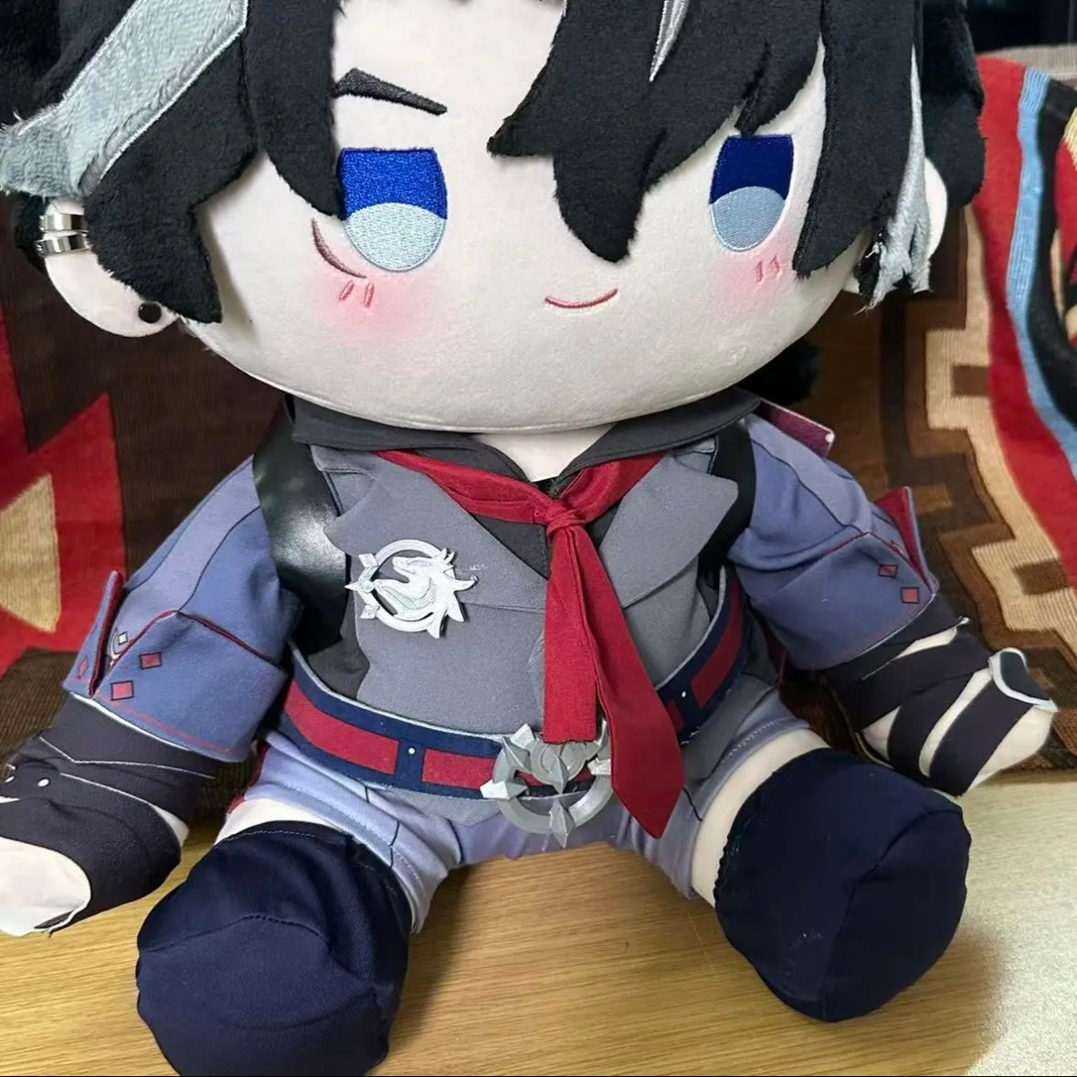 Plush Doll Genshin Impact Wriothesley Staring Eyes Cotton Stuffed Anime Collectible Gift Set 40cm